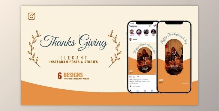 Download Thanksgiving Day Instagram Sale B162 (Videohive 34074200) - AE Project
