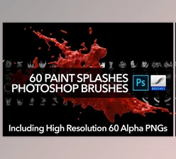 Download 60 Paint Splash Brushes for PS CreativeMarket 4388616