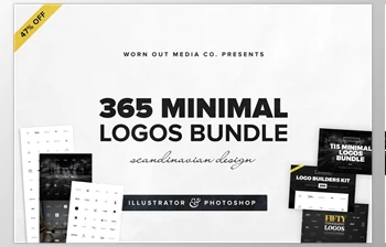 Download 365 Minimal Logos Bundle CreativeMarket-371884 (PSD, AI, EPS)