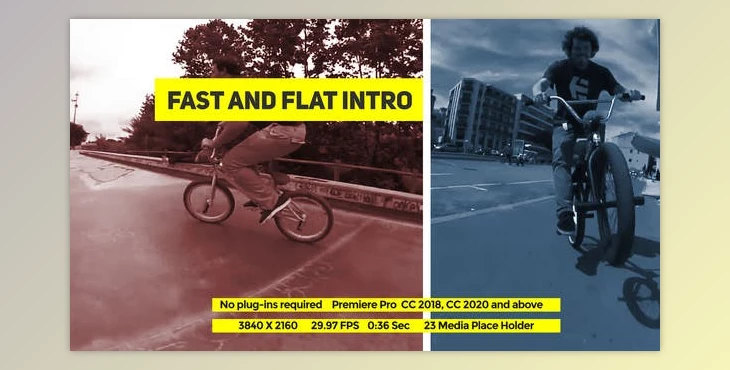 Download Fast And Flat Intro - Premiere Mogrt (Videohive 33932254) - PR Project