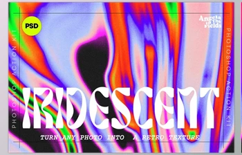 Download Iridescent Texture Action <span class='badge badge-warning'>Kit</span> CreativeMarket-6277722 (PSD)