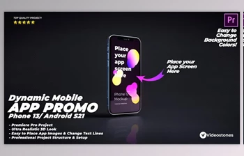 Download Dynamic Mobile App <span class='badge badge-warning'>Promo</span> - Phone 13 - Android - <span class='badge badge-warning'>3d</span> Mobile App Demo Presentation Premiere Pro - Videohive 34108806