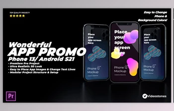 Download Wonderful App Promo - App Demonstration Video - 3d Mobile Mockup <span class='badge badge-warning'>Kit</span> - Premiere Pro - Videohive 34095720