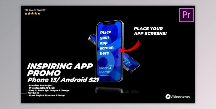 Download Inspiring App Promo | Mobile App Promo Kit | 3d Mobile Mockup | App Demo Video | Premiere Pro (Videohive 34021149)