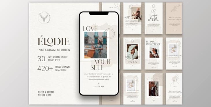 Download Elodie – Instagram Story Templates (PNG, PSD, PDF)