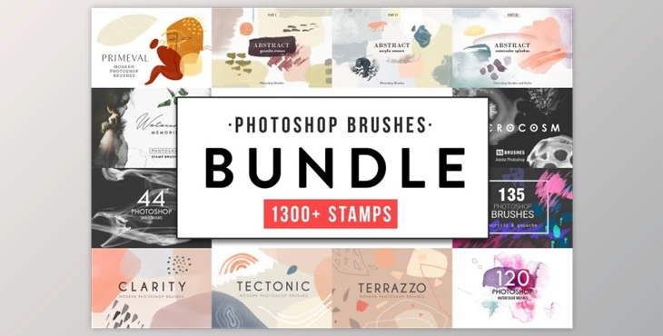 Download All Photoshop Stamp Brushes Bundle (ABR, ASL, PDF)