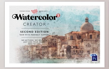 Download Watercolor Creator • Second <span class='badge badge-warning'>Edition</span> (PSD, GRD)