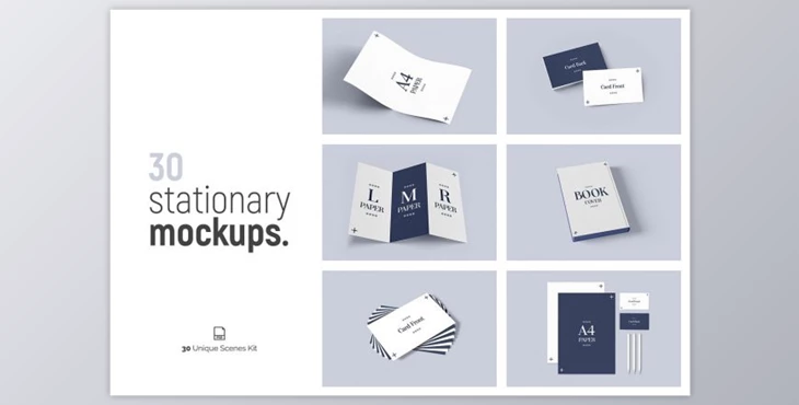 Download 30 Stationery Mockups (PSD)