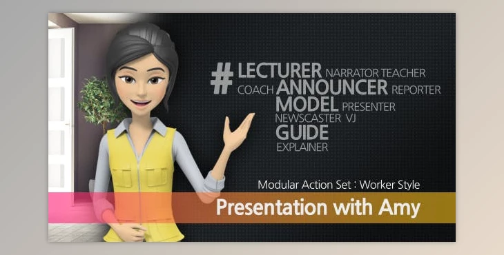 Download Presentation With Amy: Worker Style (Videohive 19086157) - AE Project