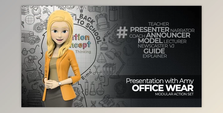 Download Presentation With Amy: Office Wear (Videohive 14544251) - AE Project