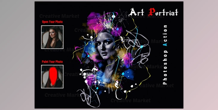Download Art Portrait Photoshop Action CreativeMarket-6569458