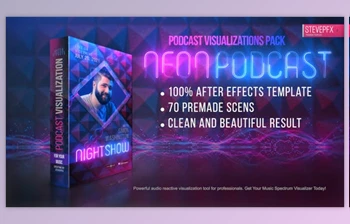 Download Neon Podcast | <span class='badge badge-warning'>Audio</span> and Music Visualizations Tool (Videohive 33321636) - AE Project