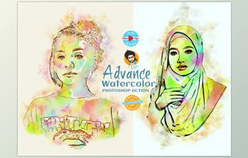 Download Advance <span class='badge badge-warning'>Watercolor</span> Effect CreativeMarket-6519258 (ATN)