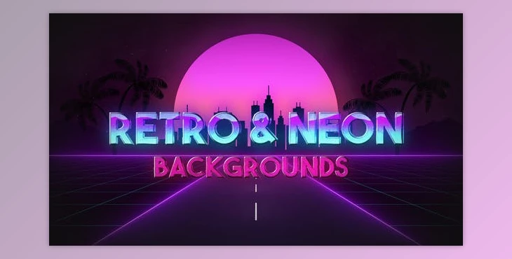 Download Retro Wave & Neon Backgrounds (Videohive 34258073) - AE Project