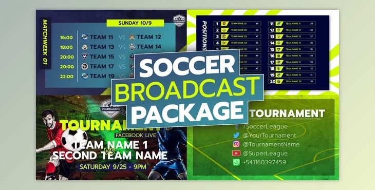 Download Soccer Broadcast Package (Videohive 34226444) - AE Project