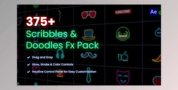 Download Scribbles & Doodles FX Pack for After Effects (Videohive 25514091) - AE Project