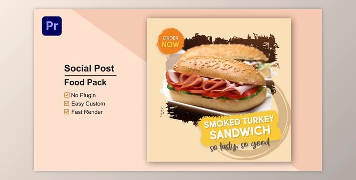 Download Food Social Post Mogrt 14 (Videohive 34087953)