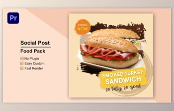 Download <span class='badge badge-warning'>Food</span> Social Post Mogrt 14 (Videohive 34087953)