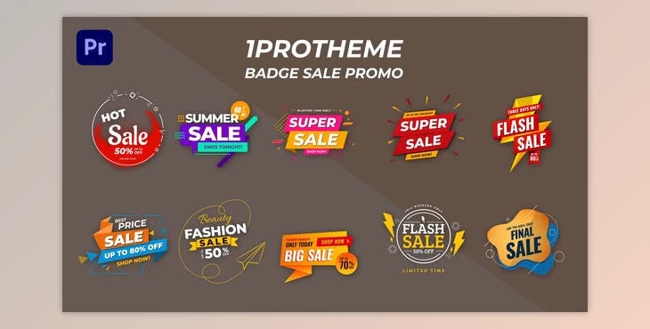 Download Badges Sale Promo Mogrt 15 (Videohive 34088411)