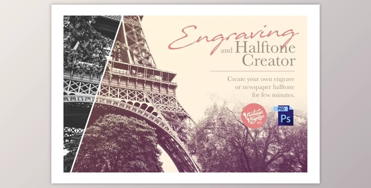 Download Engrave and Halftone Creator (PSD, JPG, GRD)