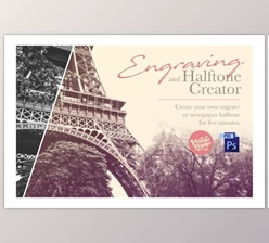 Download Engrave and Halftone Creator (PSD, JPG, GRD)