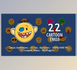 Download 22 Cartoon Emoji (Videohive 23017206) - AE Project