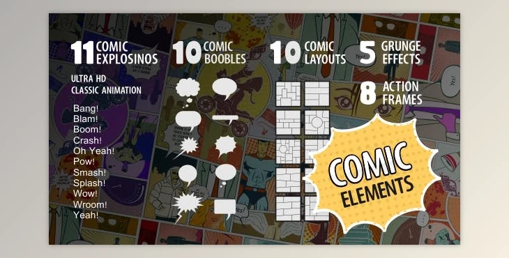 Download Comic Elements (Videohive 21277298) - AE Project
