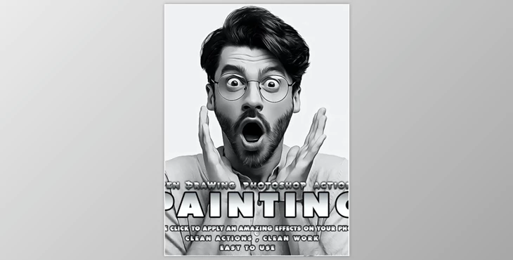 Download Pen Drawing Painting B&W Photoshop Action GraphicRiver-33962546 (ATN)