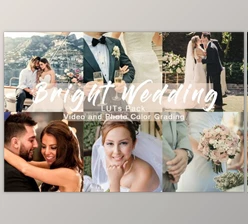 Download BRIGHT WEDDING – LUTs Pack CreativeMarket 4934911