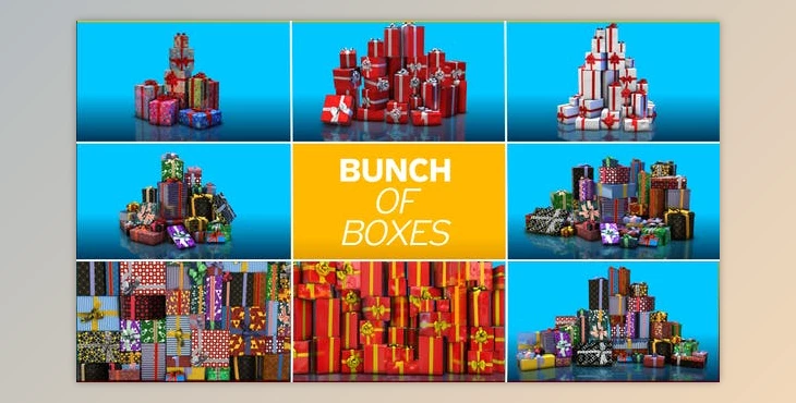 Download Gift Boxes Element 3D Pack (Videohive 25593365) - AE Project