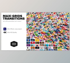 Download Maxi Grid Transitions Video Wall 4K (Videohive 34296898) - AE Project