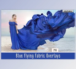 Download Blue Flying Fabric Overlays (PNG)