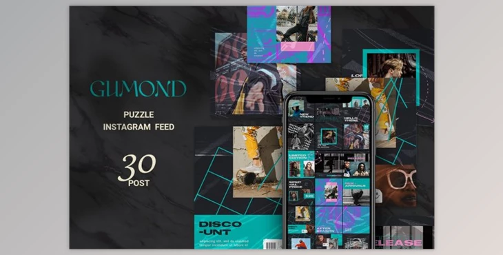 Download Gumond Puzzle Instagram Feed (PSD)