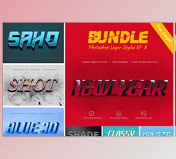 Download 3D Bundle Photoshop Layer Style (PSD) Creativemarket 4407585