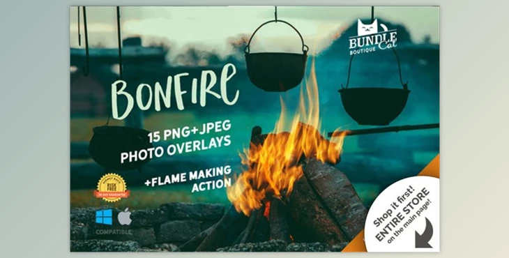 Download +15 Bonfire Photo Overlays (PNG, JPEG)