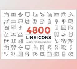 Download 4800 Line Icons Pack CreativeMarket-2201182 (PNG, SVG, EPS, AI, PDF, CSH, JPG, PSD)