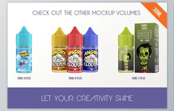 Download eLiquid <span class='badge badge-warning'>Bottle</span> Mockup v 120ml-A Plus (PSD)