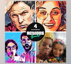 Download Artist Bundle 3 – Four Photoshop Actions GraphicRiver-34278722