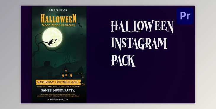 Download Halloween Party Instagram Story | Mogrt 173 (Videohive 34212866)