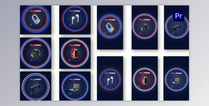 Download Black Friday Sale Glow Instagram Ad | Mogrt 159 (Videohive 34250934) - PR Project