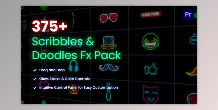 Download Scribbles & Doodles FX Pack for Premiere Pro (Videohive 25784027)