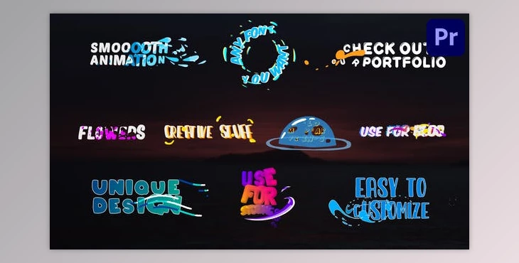 Download Colorful Liquid Titles | Premiere Pro MOGRT (Videohive 34275657)