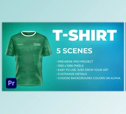 Download T-shirt II - 5 Scenes Mockup Template - Animated Mockup PREMIERE (Videohive 34396807) - PR Project