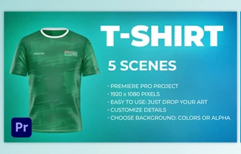 Download T-shirt II - 5 Scenes Mockup Template - <span class='badge badge-warning'>Animated</span> Mockup PREMIERE (Videohive 34396807) - PR Project