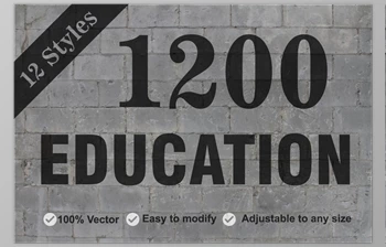 Download Educational 1200 Icons Bundle <span class='badge badge-warning'>Pack</span> – <span class='badge badge-warning'>CreativeMarket</span>