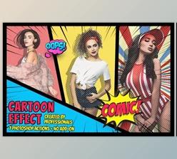 Download Cartoon Effect Photoshop Actions - Creative Market 3885756
