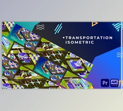 Download Transportation Isometric Animation | Premiere Pro MOGRT (Videohive 34349477)