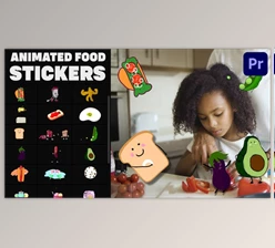 Download Animated Food Stickers | Premiere Pro MOGRT (Videohive 34323957)