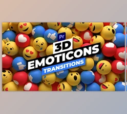 Download 3D Emoticons Transitions for Premiere Pro (Videohive 34340096)