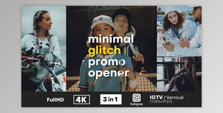 Download Minimal Glitch Promo Opener (Videohive 32392138) - AE Project
